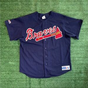 Vintage Majestic Men’s Navy Atlanta Braves Jersey